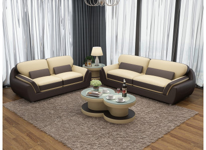 Ledercouch Couch Sofagarnitur Nei 3+2 Sëtzer Garnitur Modernen Design Sofa