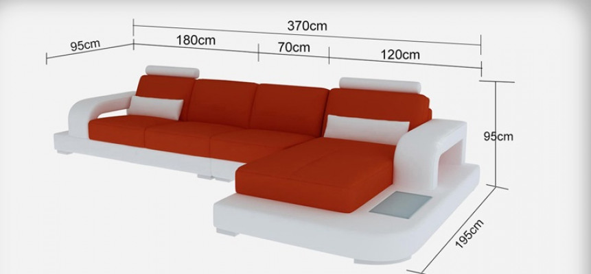 Ledercouch Couch Wohnlandschaft Ecksofa Eck Garnitur Design Modern Sofa G8007C