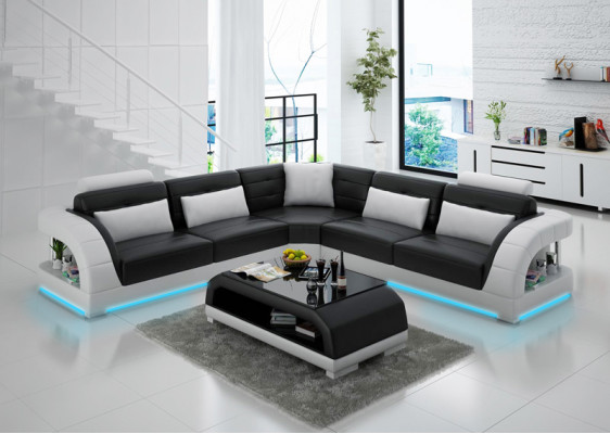 Liederdivan Divan Canapé Wunnlandschaft Modern Eck Eckdivan Design Garnitur