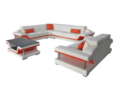 Luxuriéise Komfort Neit L-fërmegt Ecksofa am zeitgeméissen Design