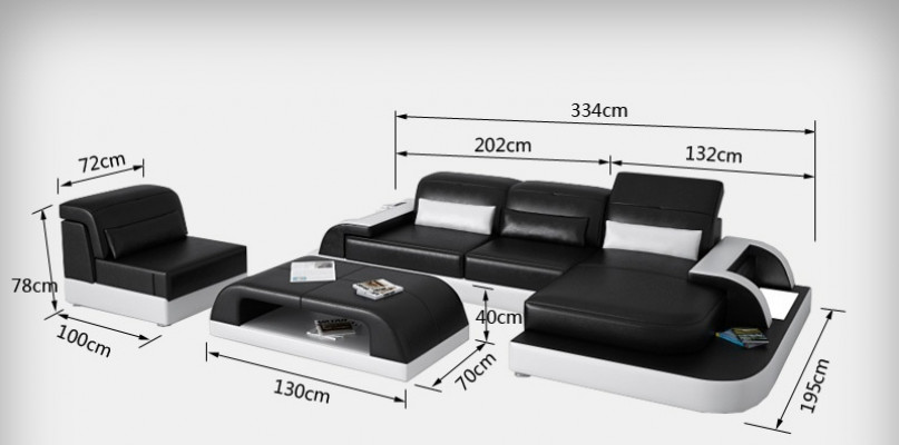 Elegant Luxus-Design L-fërmeg Ecksofa fir zäitgenëssesch Wunnkultur