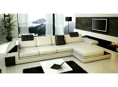 Komfort an Perfektioun Dat Schéint Ecksofa fir Äre modernen Wunnzëmmer.