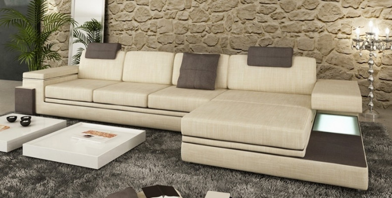 Neit gepolstert Ecksofa a Lieder-Sofa L-Form fir d'Wunnzëmmer