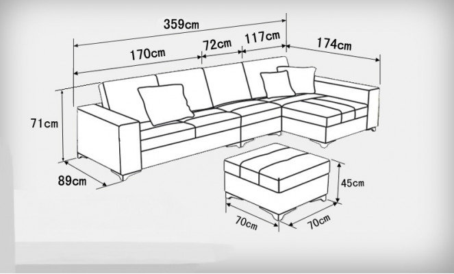 Liederennsofa Sofa Canapé USB Wohnlandschaft Ecksofa Garnitur Design Modern Nei K5005