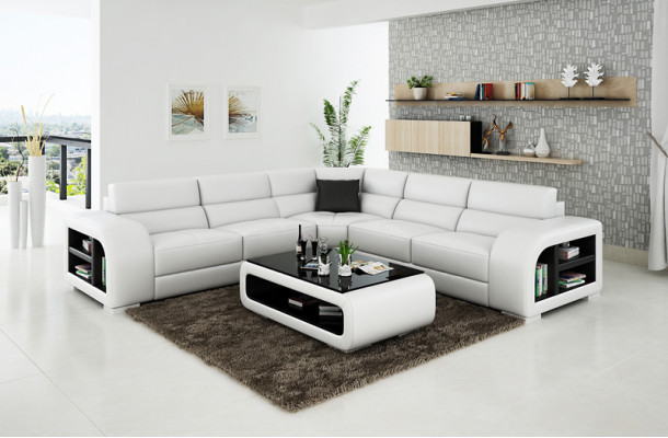 Lieder Canapé Couch Wunnlandschaft Eckcanapé Eck Garnitur Design Canapé USB Moossfäerdegung