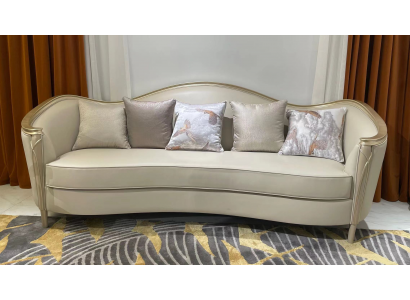 Luxus Sofa Miwwelen Wunnzëmmer Sofas 3-Sëtz Couch Massivholz Italieneschen Stil Nei