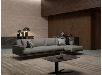 Textil Polstermöbel Designer Ecksofa L-Form Luxus Dësch Wohnzimmer