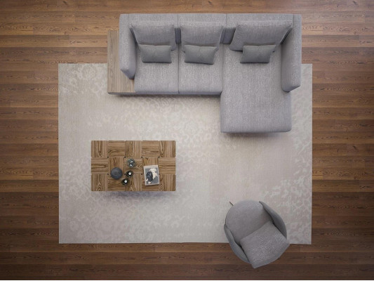Sofasett Wunnzëmmer Set 3tlg Gepolstert Möbel Wénkelssofa Fauteuil Holz Dësch.
