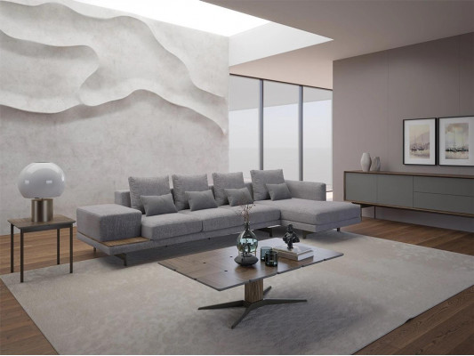 Ecksofa L-Form Gro Wohnzimmer Designer Polstermöbel Eck Miwwel Neit