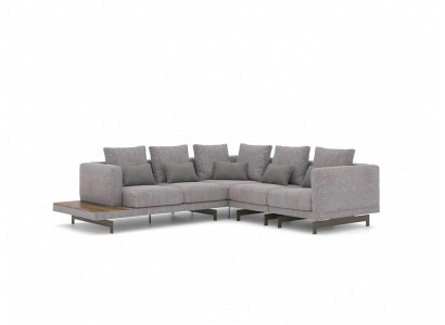 Sofa Couch L-Form Designer Gro Ecksofa Textil Luxus Wunnzëmmer Ariichtung