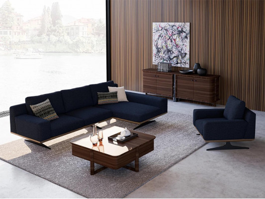 Modern Blo Designer Wunnzëmmer Ariichtung Polstersofa Luxus Polster Textil