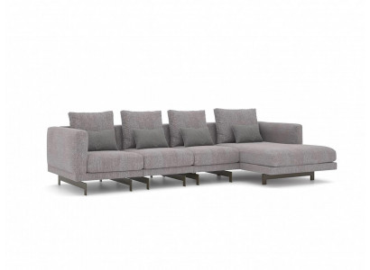 Eck-Couch L-Form Relax Wunnzëmmer Gro Eck Garnitur Gepolstert Sofa Miwwelen