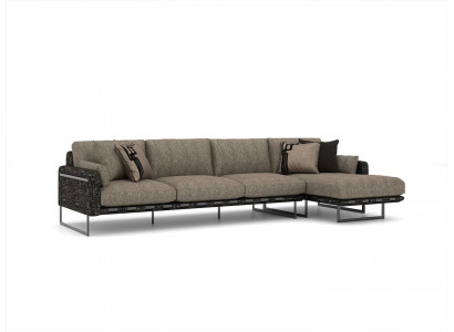 Luxus Ariichtung Polstermöbel Ecksofa L-Form Wunnzëmmer Eckcouch Nei