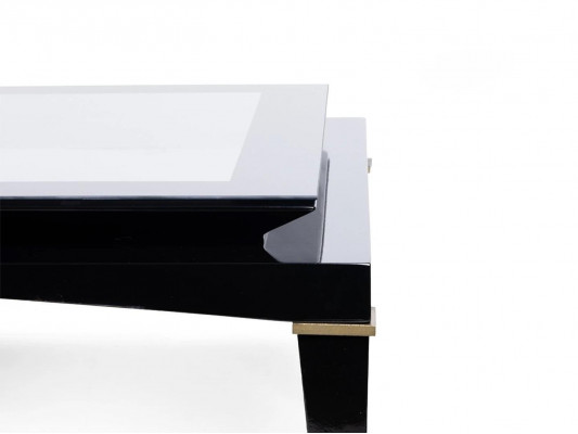 Schwaarze Couchtisch Wunnzëmmer Luxus Design Miwwelen Kaffisdësch Dësch Nei