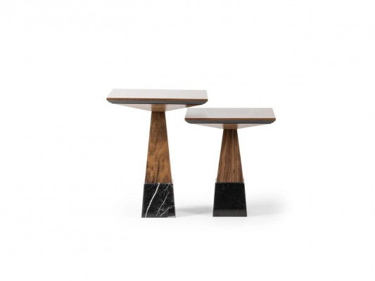 2x Niewentafel Holz Kaffisdësch Wunnzëmmer Luxus Design Miwwelen Ariichtung