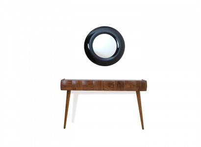 Konsole Kommode Modern Holz Konsolendësch mat Spigel Luxus Wunnzëmmer