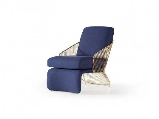 Blo Monniquéieren Luxus Fauteuil Ariichtung Wunnzëmmer Designer Polster maachen.