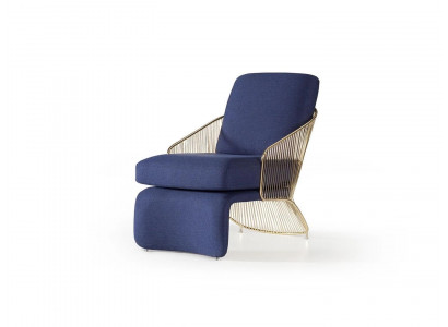 Blo Monniquéieren Luxus Fauteuil Ariichtung Wunnzëmmer Designer Polster maachen.