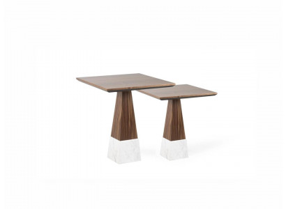 2x Bëschttisch Komplett Dëscher Wunnzëmmer Set Design Kaffisdësch Nei