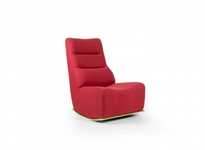 Luxus Rout Fotell Wunnzëmmer Gepolstert Sëtz Modern Sitzmöbel Designer