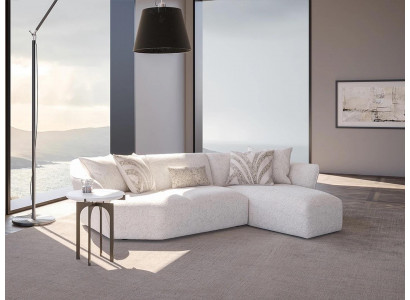 Designer Sofa Couch Wäiss Ariichtung Wunnzëmmer Ecksofa L-Form Polstermébel