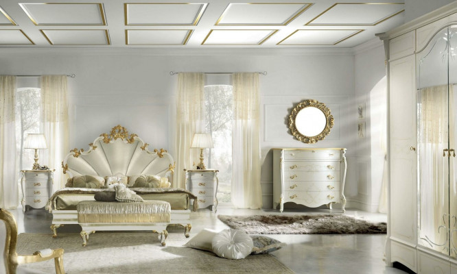 Klassesch Bett Barock Rokoko Hotel Better Gepolstert Bett Duebelbett Italienesch Miwwelen
