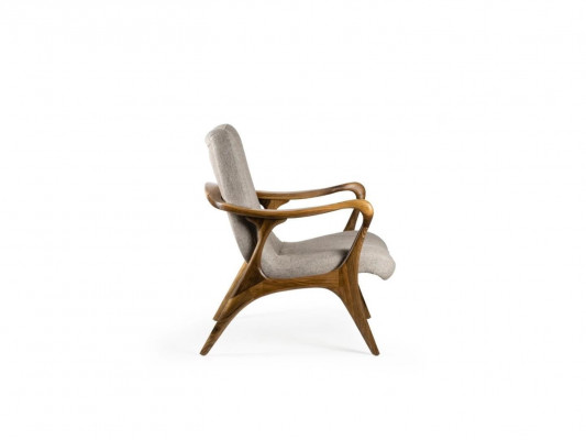 Wunnzëmmer Fauteuil Canapé Sëtz Modern Holz Design Textil Polsterfauteuil Nei
