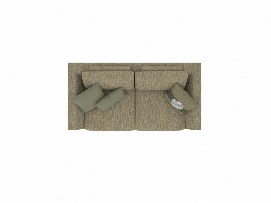 Zweesëtzeger Sofa Canapé Modern Gréng Textil Polstersmöbel Stuff Nei