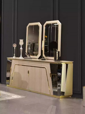 Luxus Buffet Iesszëmmer Sideboard Modernen Design Kommode Spigel Nei Miwwel