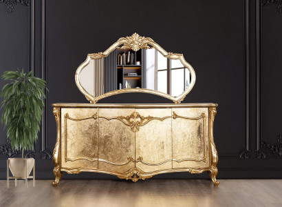 Anrichte Spigel Luxus Kommode Garnitur Miwwel Kommoden Anrichten Gold