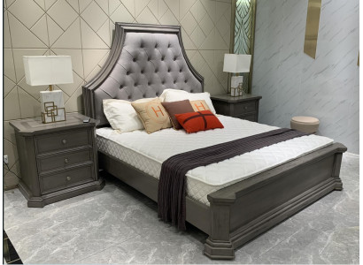 Schlofkummer Eebett Design Duebelbett Chesterfield Bett Polster Better Miwwelen