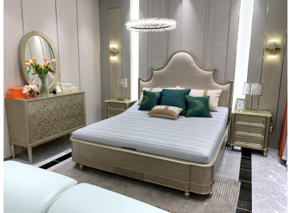 Schlofzëmmer Design Bett Set Garnitur Better 2x Nuetsdësch 3tlg. Miwwelen Komplett