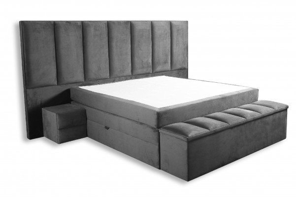Boxspring Hotel Matratz Schlofzëmmer Textil Design Bett Duebel Better