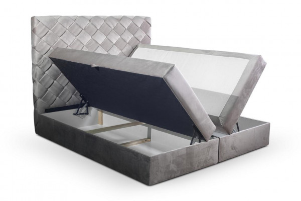 Boxspringbett mat Bettkëscht Matratz Better Chesterfield Schlofkummer