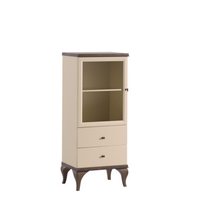 Glas Schaf Sall Schief Anrichte Beige Vitrine Miwwelen Holz