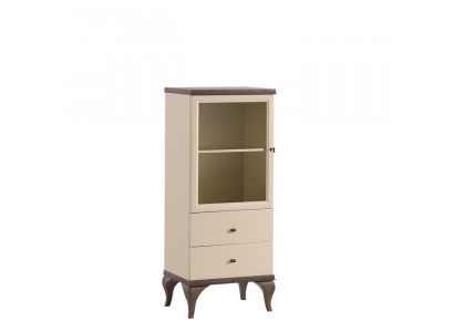 Glas Schaf Sall Schief Anrichte Beige Vitrine Miwwelen Holz