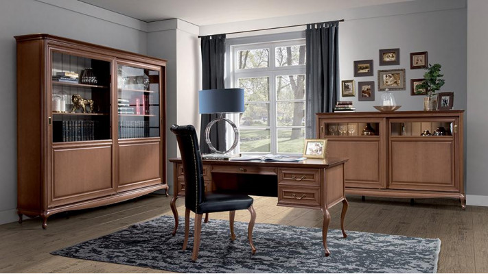 Designer Klassesch Holzstull Aarbechts Chesterfield Sëtz Sesselleder Sessell