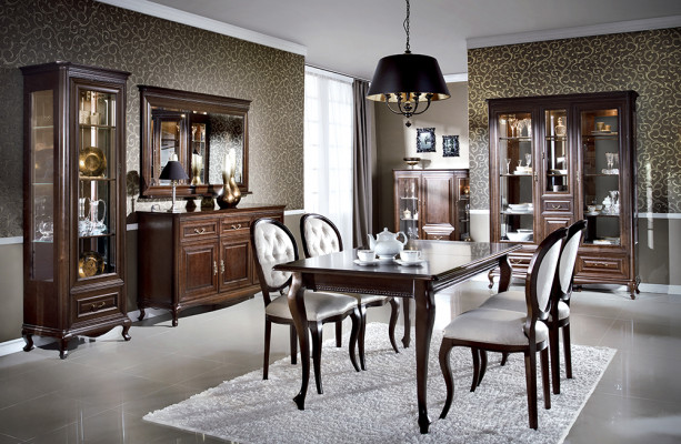 Still Esszëmmer Still Luxus Lehnstill Chesterfield Miwwelen Holzstill