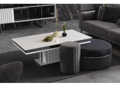Luxus wäissen Couchtisch Holz Couchtischnen Dësch Design Dëscher Miwwelen Holz