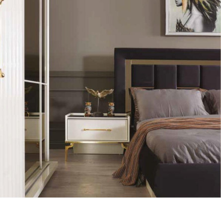 Wäiss Design Nuetsdësch Konsole Niewendëscher Schlofkummer Holz Luxus Konsolen