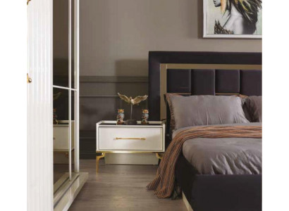 Wäiss Design Nuetsdësch Konsole Niewendëscher Schlofkummer Holz Luxus Konsolen