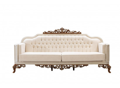 Couch 3-Sëtzer Chesterfield Dräisëtzer Couchen Luxus Wunnzëmmer Barock Stil Canapé Nei