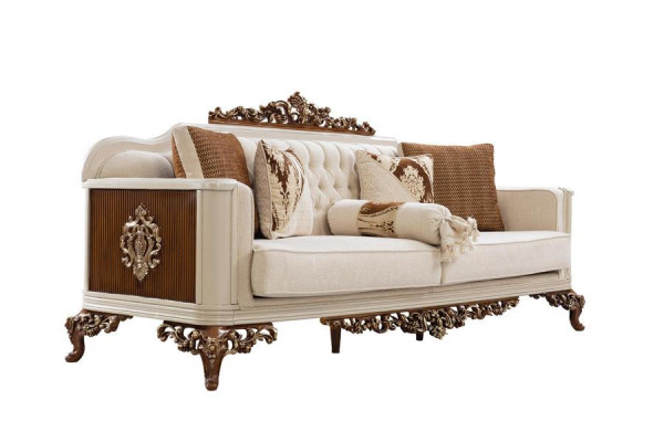 Couch 3-Sëtzer Chesterfield Dräisëtzer Couchen Luxus Wunnzëmmer Barock Stil Canapé Nei