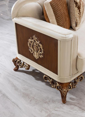 Couch 3-Sëtzer Chesterfield Dräisëtzer Couchen Luxus Wunnzëmmer Barock Stil Canapé Nei