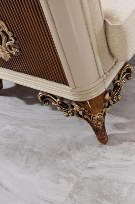 Couch 3-Sëtzer Chesterfield Dräisëtzer Couchen Luxus Wunnzëmmer Barock Stil Canapé Nei