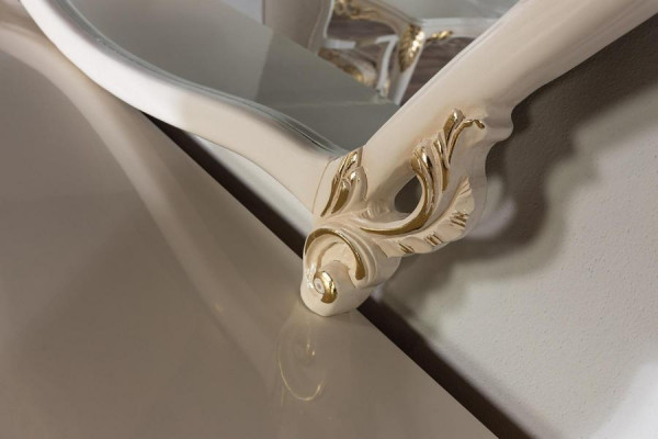 Iesszëmmer Set 9tlg. Luxus Garnitur Dësch 6x Still Anrichte Spigel Nei Miwwelen