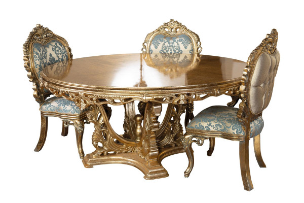 Komplett Set Iessdësch + 4 Still Iesszëmmer Garnitur Iess Grupp Dësch Dëscher 5tlg