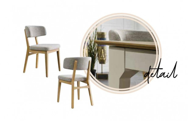 Stull Iesszëmmer Fauteuil Still Holz Beige Eensëtzer Modern Lehnstull