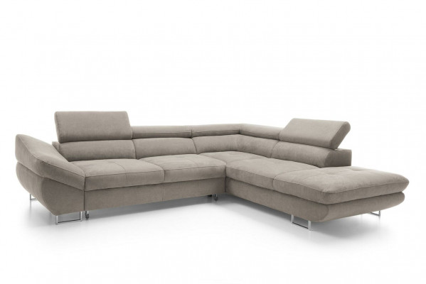 Eckcouch Sets L-Form Sofa mëll Ofpolsterung Wunndéngscht Miwwelen Textil Giel Nei