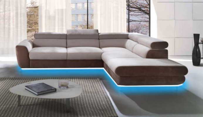 Ecksofa Wunnlandschaft Sofa mat Schlofffunktion Ecksofa Couch Ecke Polsters Garnitur